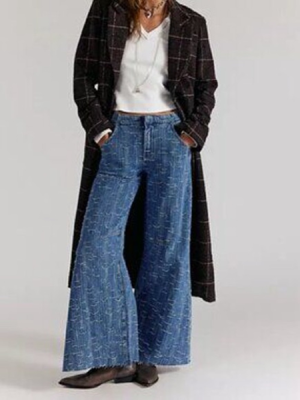 We The Free Front Row Wide Leg Flared Jeans NWT $168